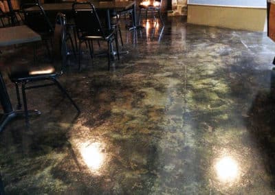 Custom Painting: Commercial Concrete Floor Stain & Epoxy Finish