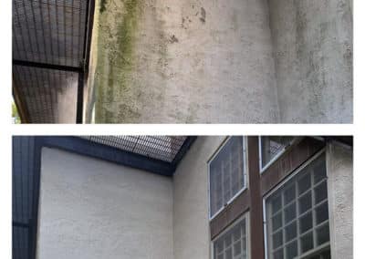 Commercial Building: Pressure Wash Before & After